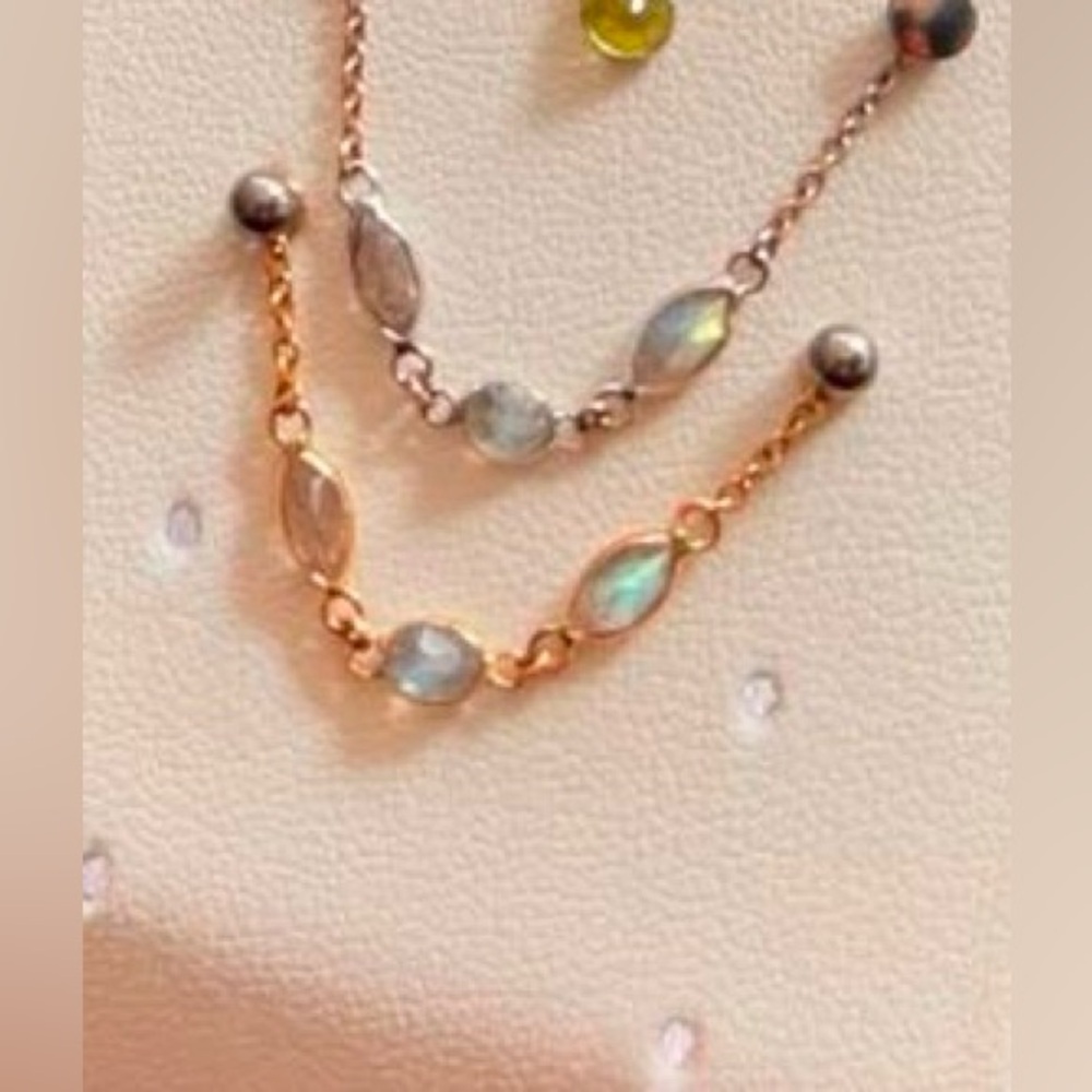 New Hialeah Amelia chain w labradorite in yellow gold💙⭐️💙⭐️